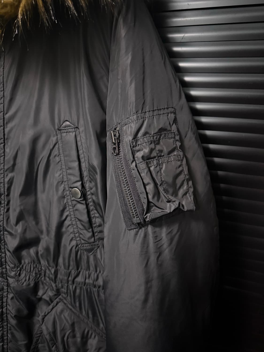 디젤 후드 라쿤 털 롱 패딩 야상 명품 빈티지 지퍼 고스 펑크 락 100 상품이미지4