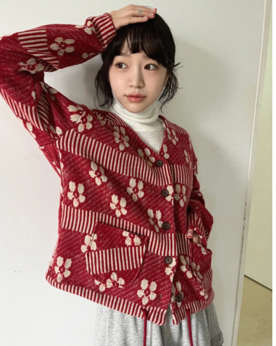 김아홉 kotatsu cardigan_레드 상품이미지3
