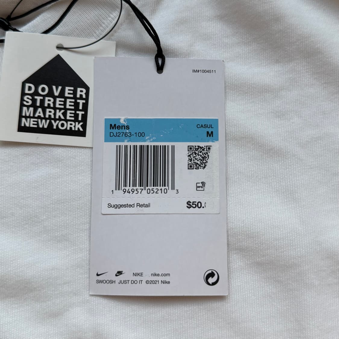 M 나이키 x DSM 반팔 티셔츠 화이트 상품이미지2