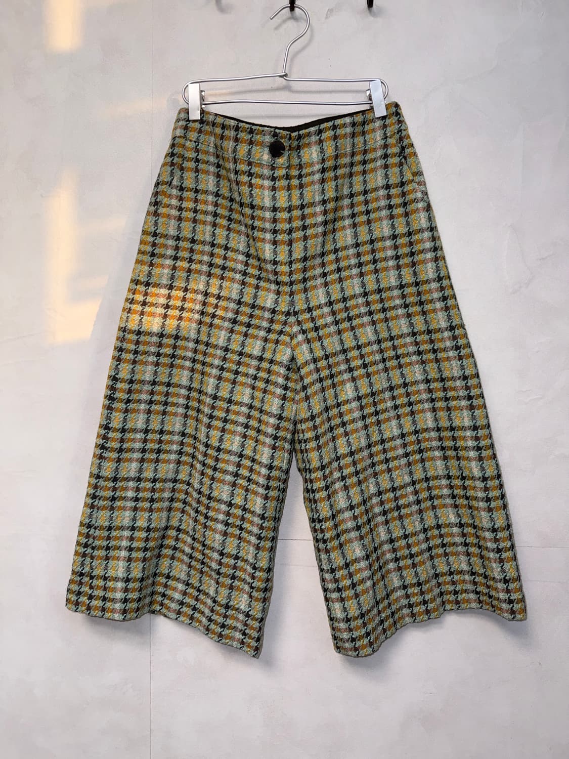 Mint yellow tweed check pants  상품이미지3