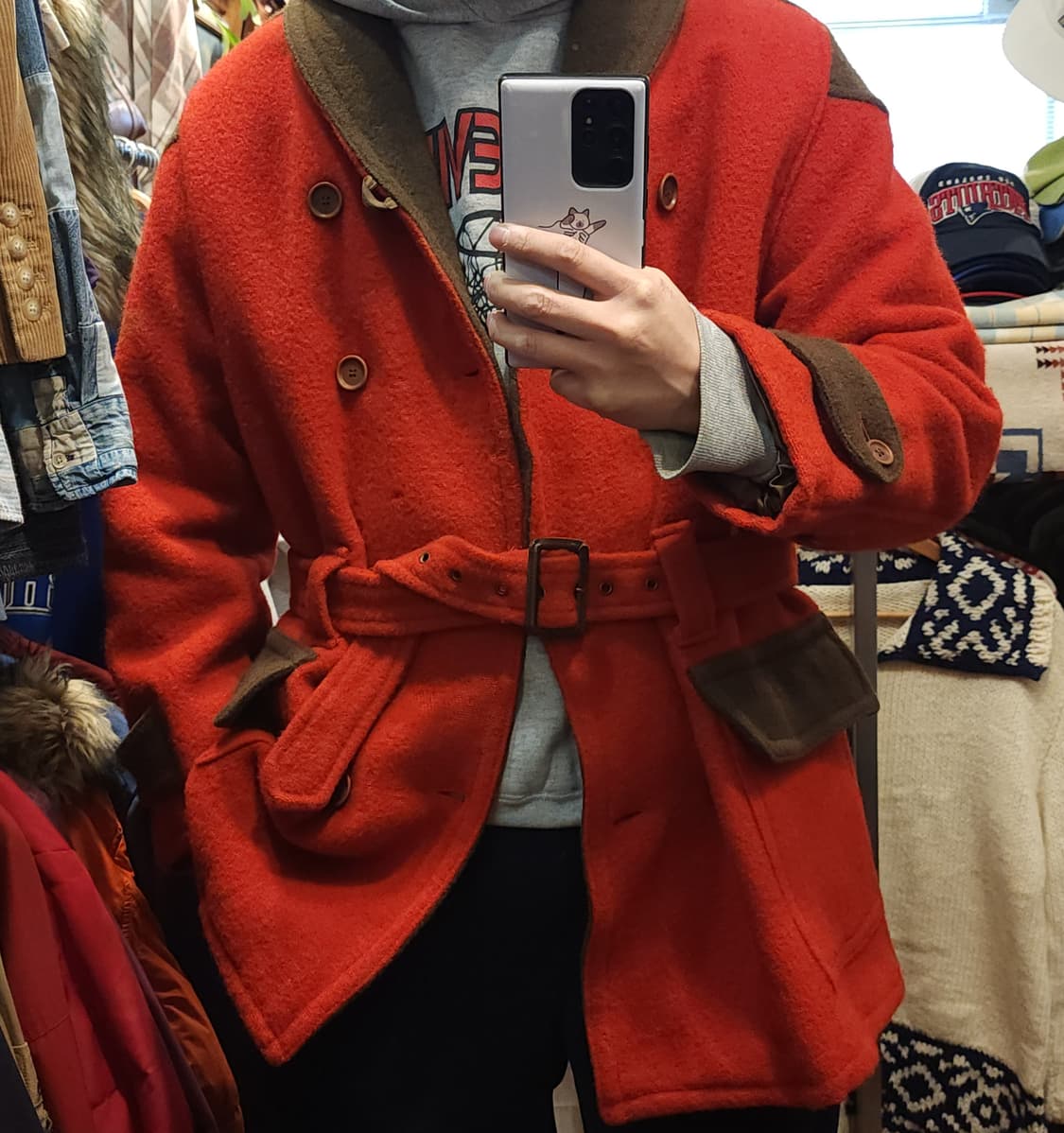 90s 더블알엘 코트 매키노 코트 반스토머 랜치코트 헤비울 L 상품이미지1