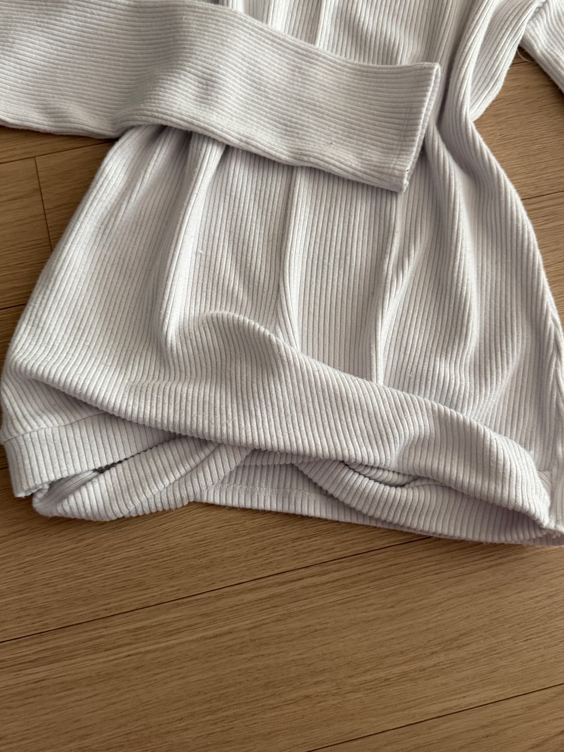 아베크롬비 화이트 골지 긴팔티 롱슬리브 상품이미지2