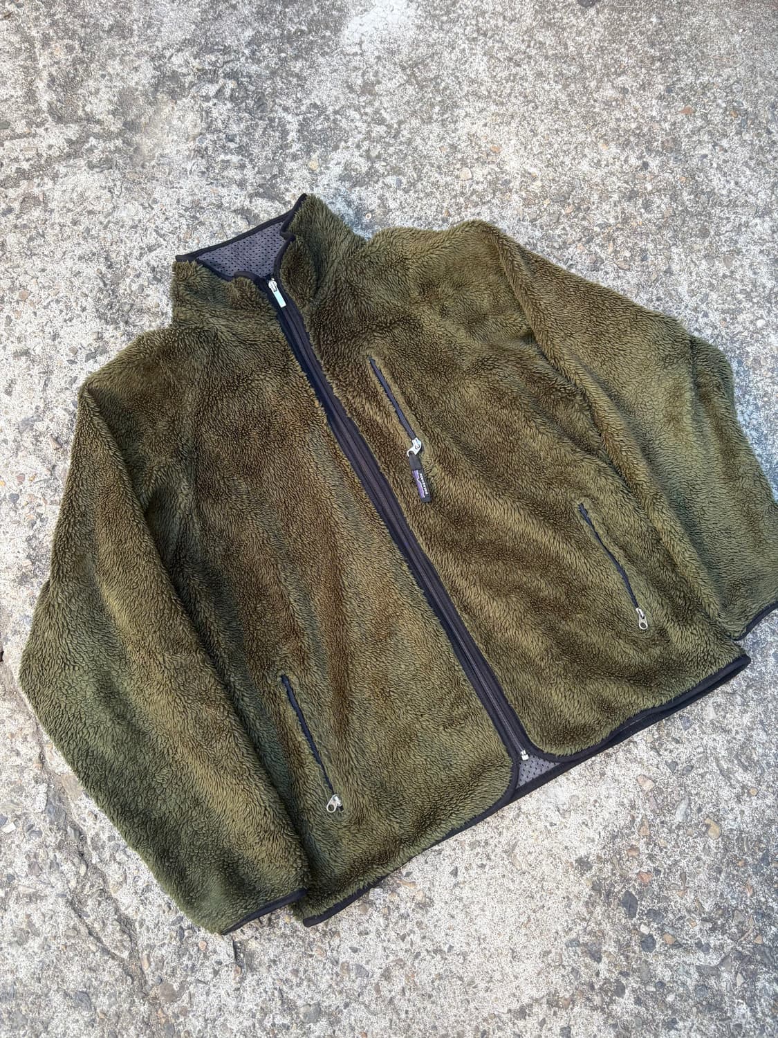 90s 파타고니아 레트로 딥파일 카키 플리스 상품이미지1