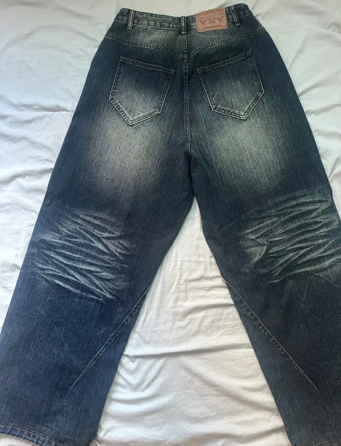 DNSR 와이드 커브드 데님 팬츠 블루[M] 상품이미지2