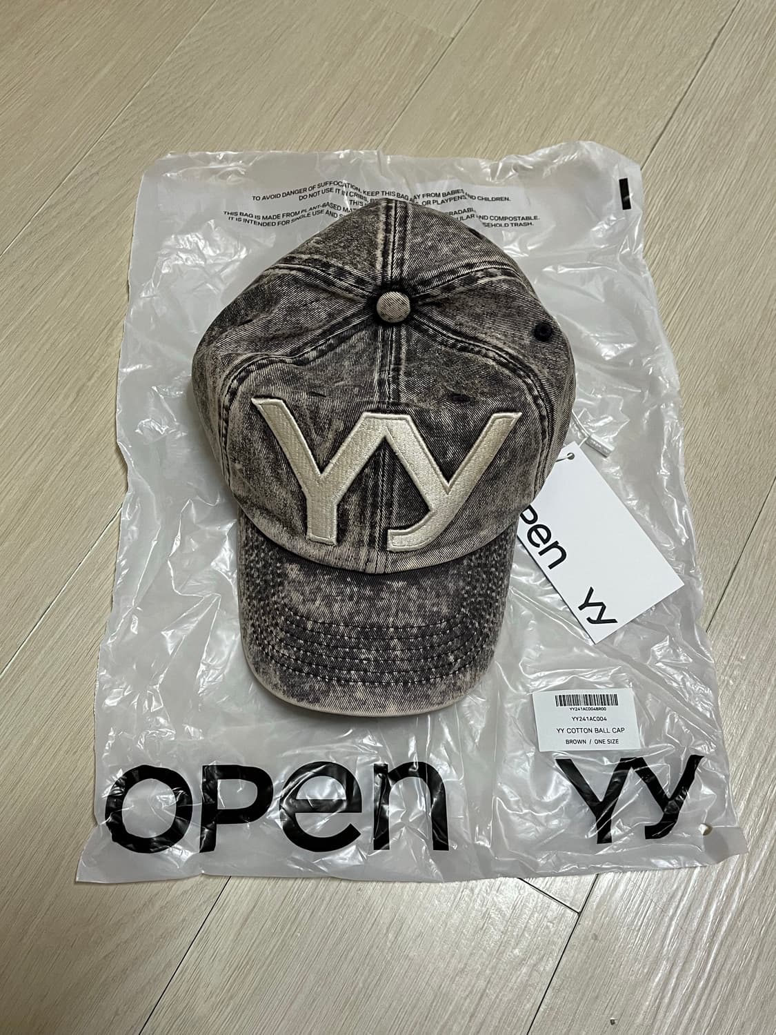 [새상품/당일배송] 오픈와이와이 코튼 볼캡 브라운, 오픈와이와이 모자 상품이미지2