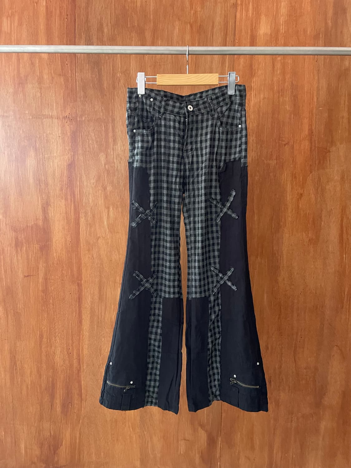 Check grunge boots-cut pants 상품이미지3