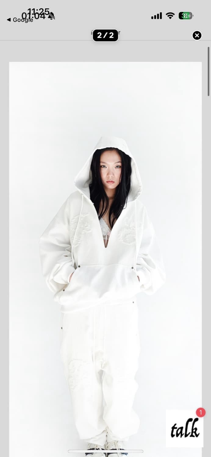 샵페어리 embroidery v neck hoodie 상품이미지1