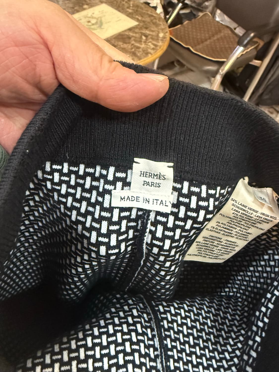 36/28 정품 에르메스 울 스키니 LEG 팬츠 팝니다 상품이미지2