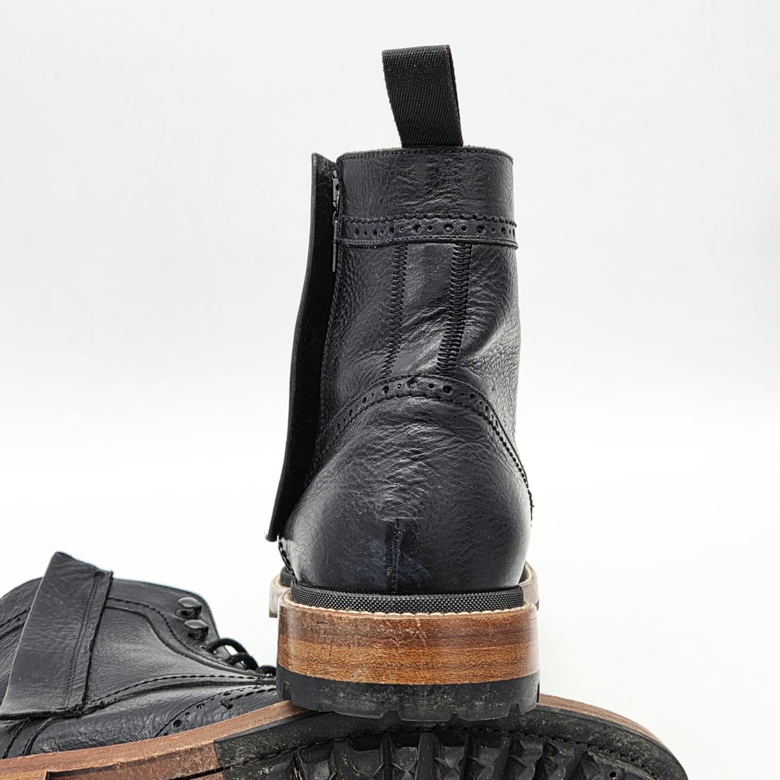  랑방 윙팁 ZIP 부츠 블랙 (8)  상품이미지2