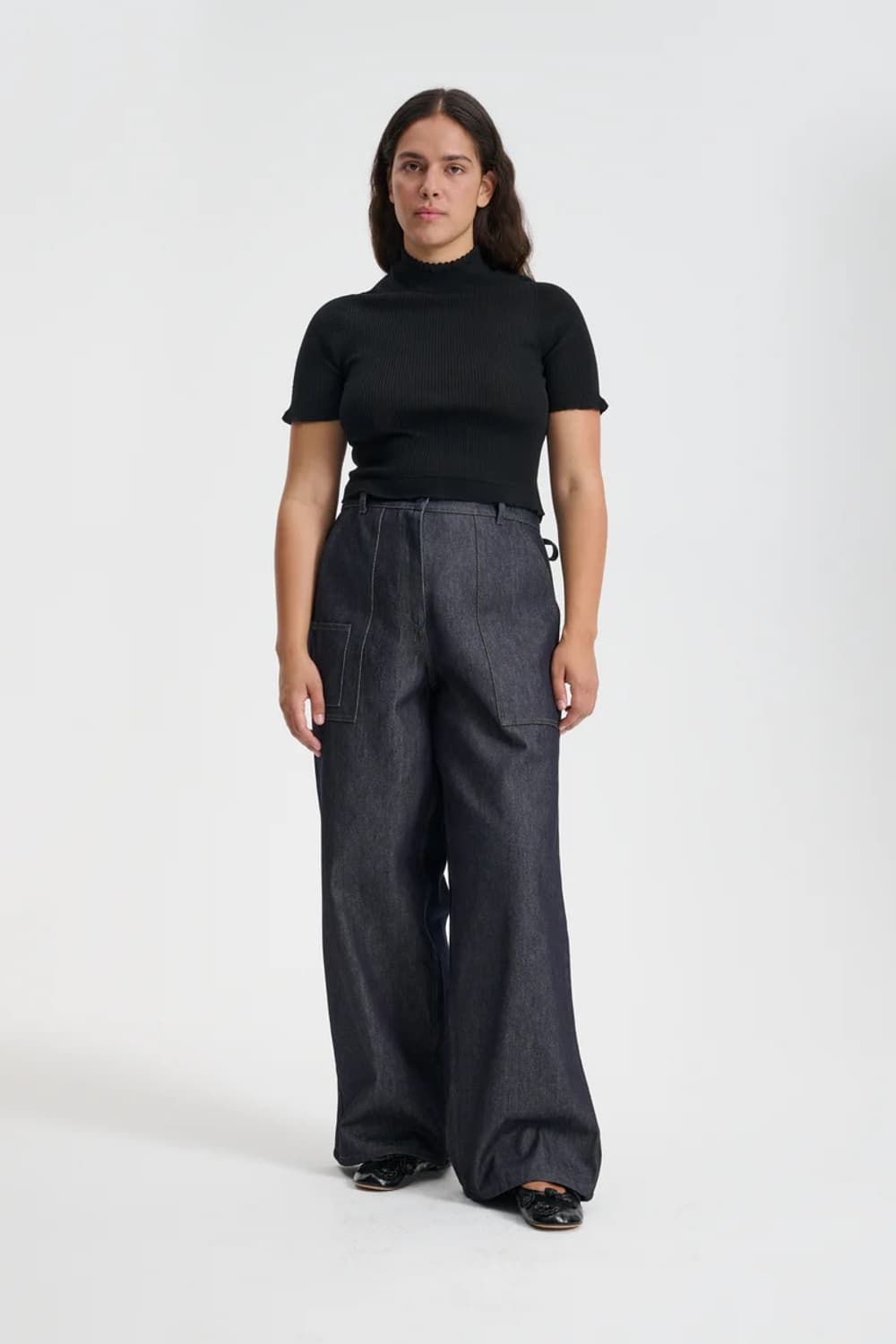 [6,8]세실리에 반센 BENTLEY 프릴 탑/블랙 상품이미지4