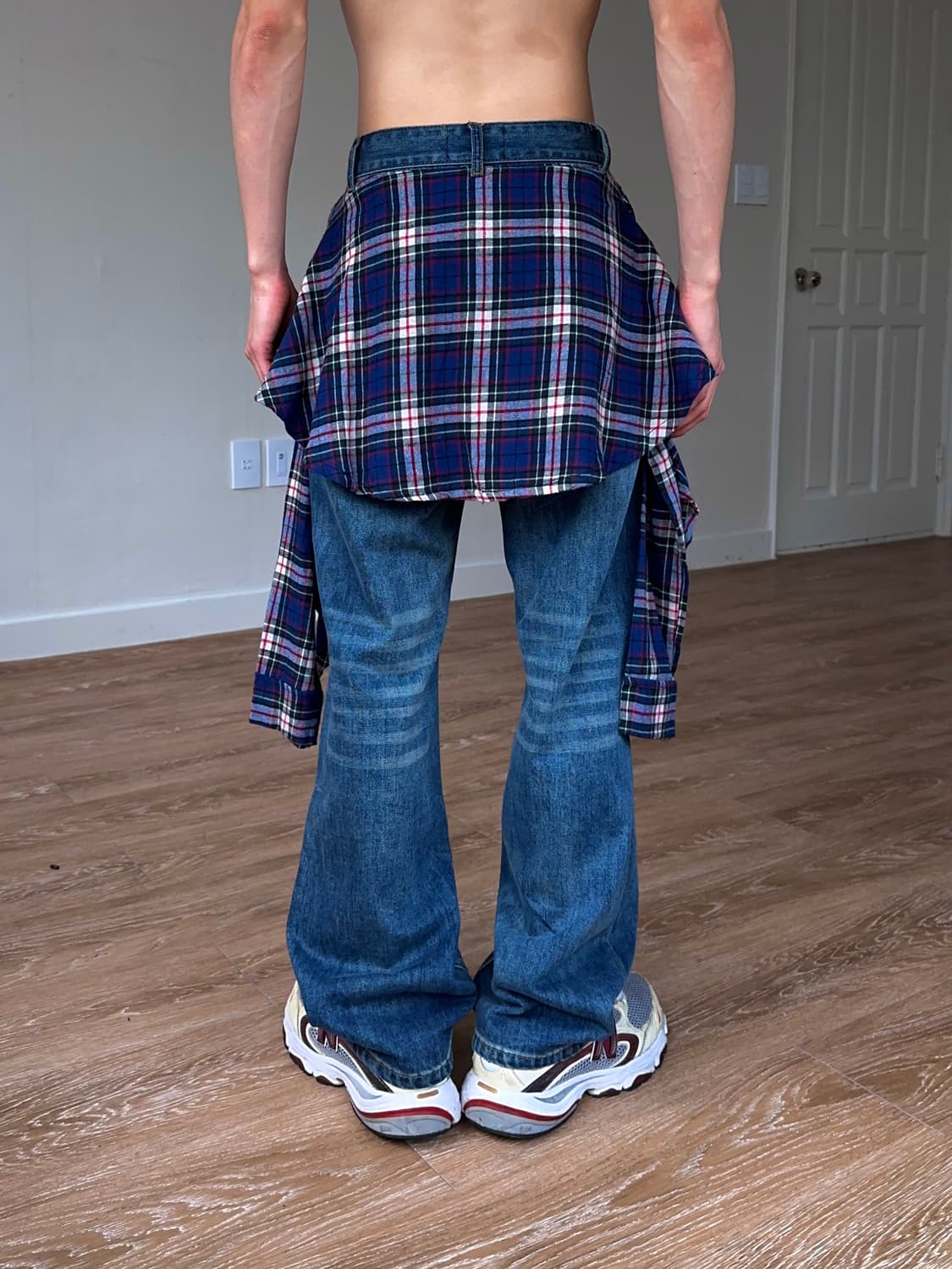 RHNDE 셔츠 레이어드 데님 팬츠 상품이미지5