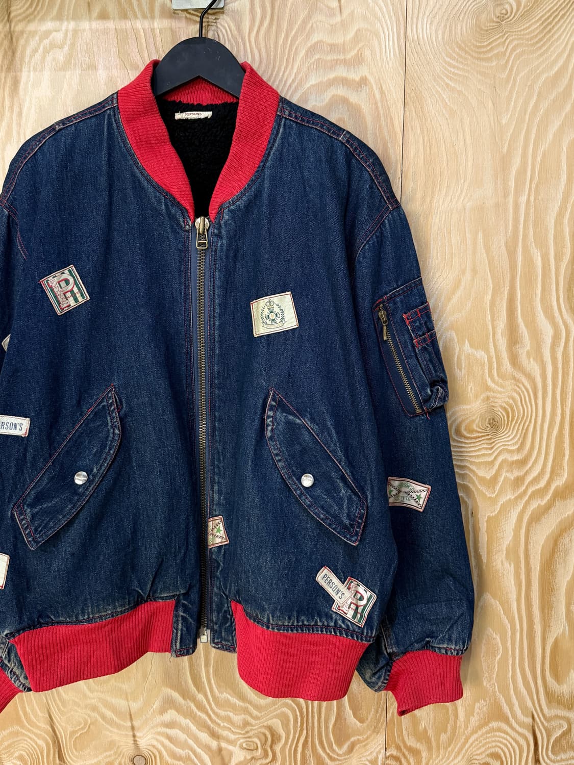 펄슨스 90‘s 멀티 패치 데님 봄버 상품이미지4