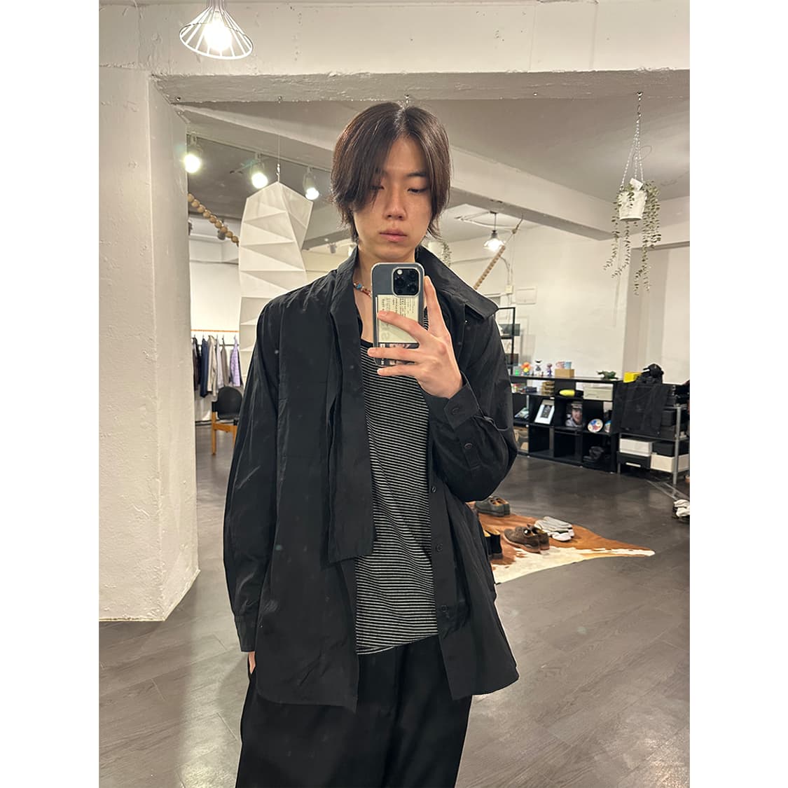 요지야마모토 타이 디테일 셔츠 상품이미지4