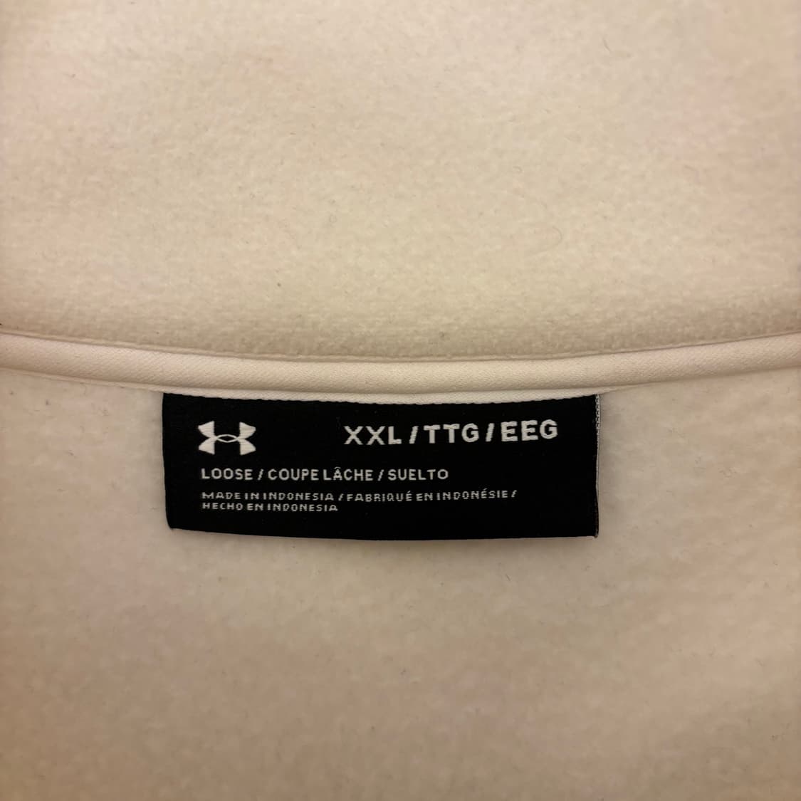 언더아머 화이트 플리스 집업 상품이미지3