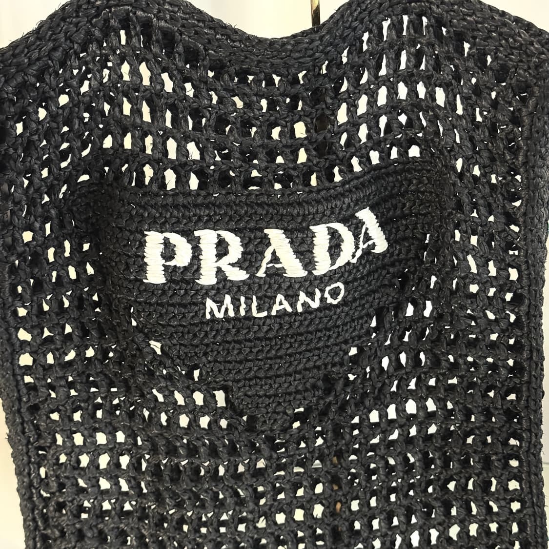 프라다 라피아 크로셰 네트 토트백 숄더백 상품이미지5
