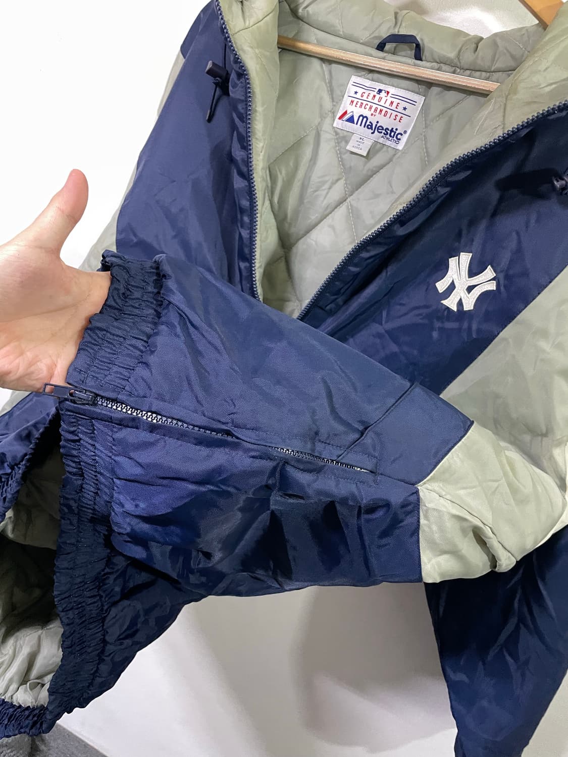 마제스틱 MLB 뉴욕양키즈 올드스쿨 아노락 야구점퍼 오리지날 상품이미지5