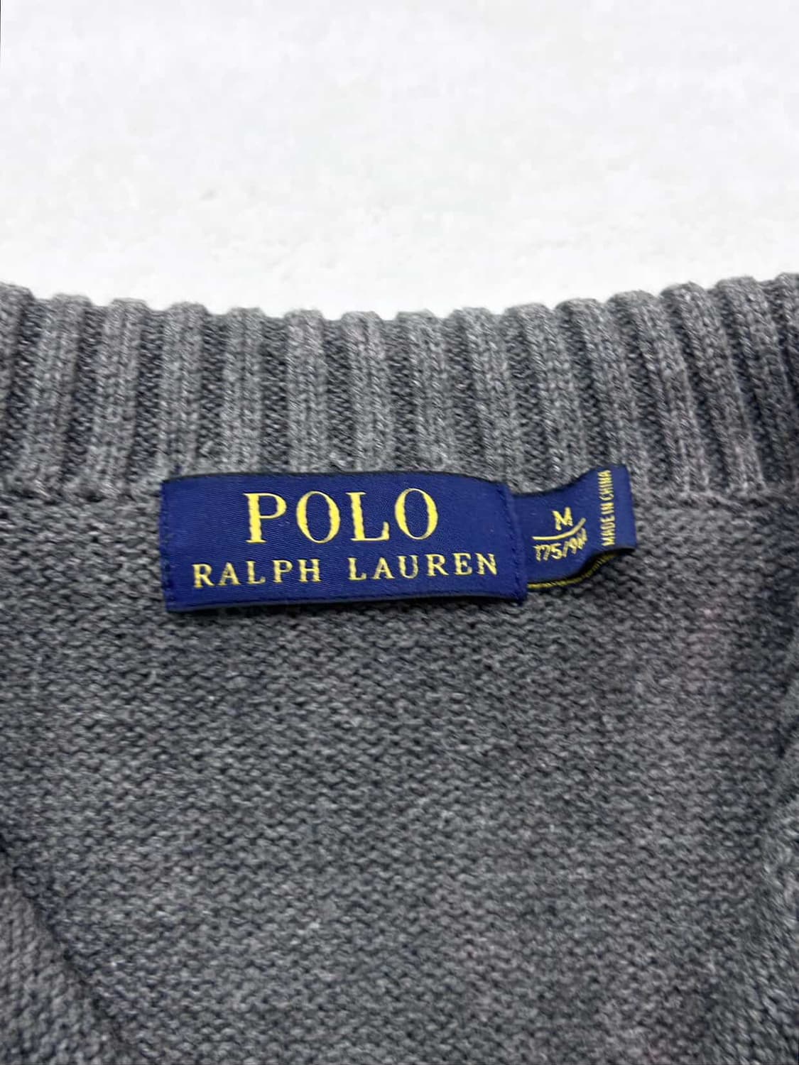 폴로 버건디포니 그레이 반집업 니트 상품이미지7