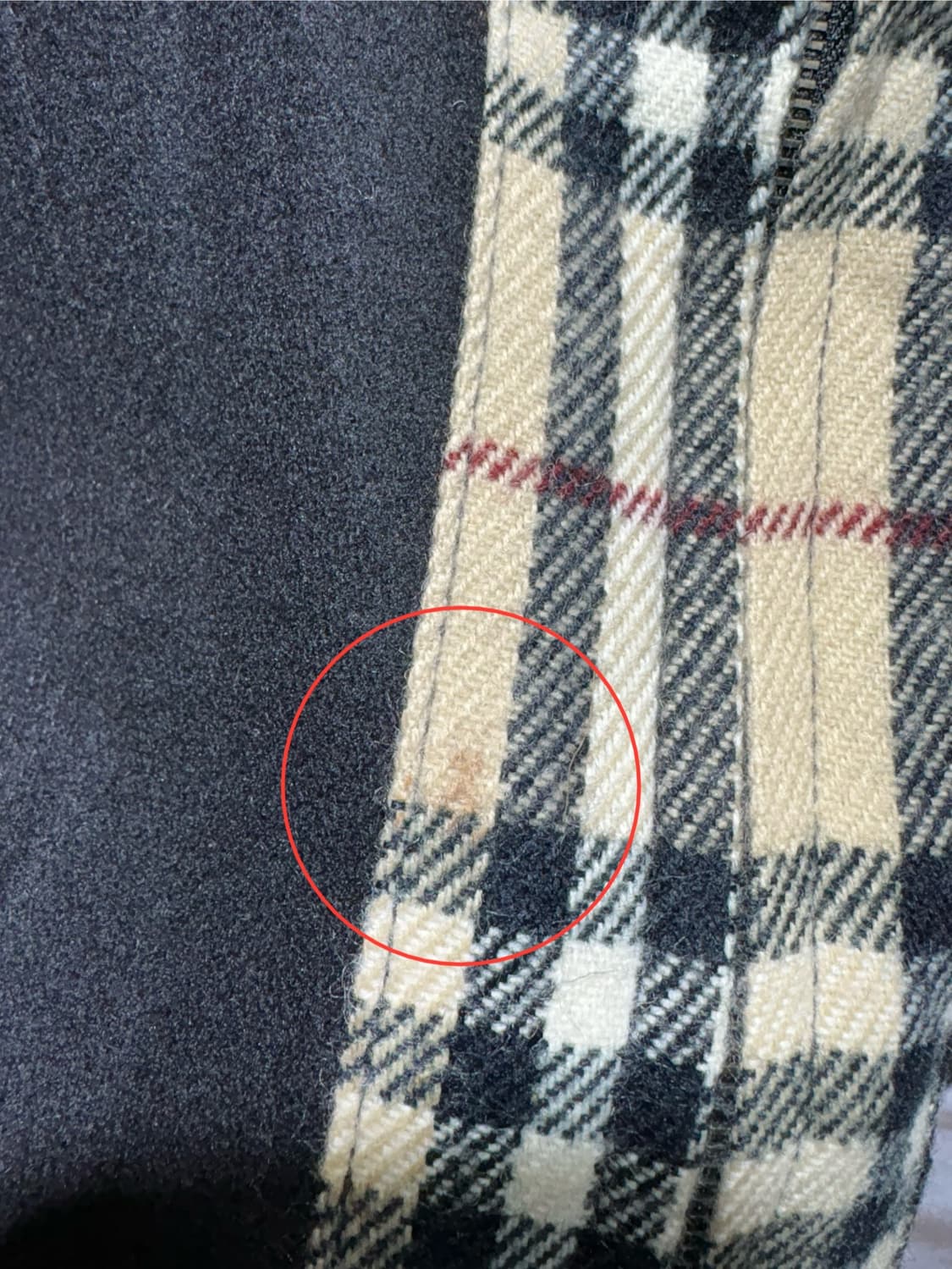 L BURBERRY 버버리 투포켓 노바체크 라인 모직 블루종 상품이미지7