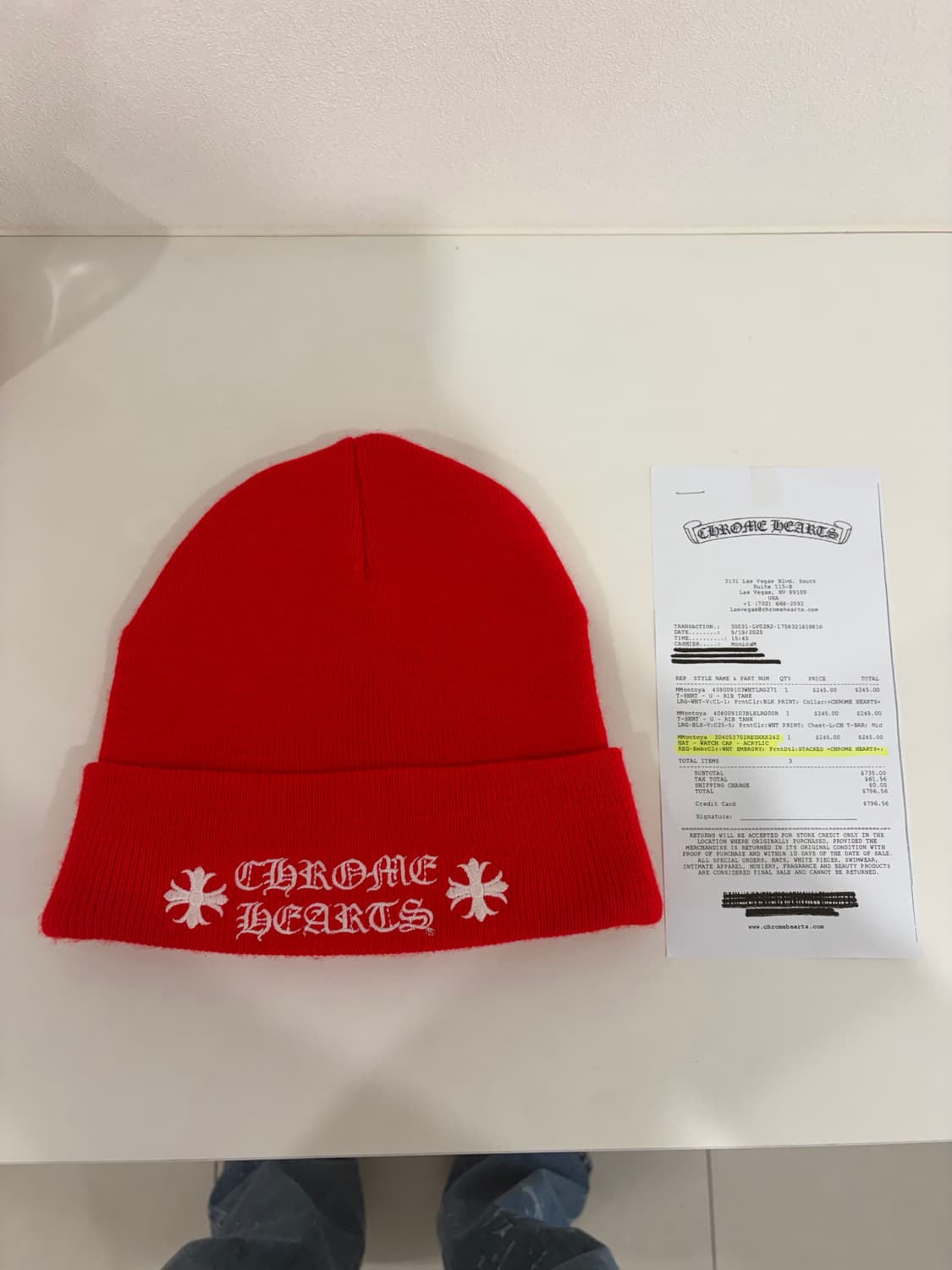 크롬하츠 레드 비니 급처 상품이미지1