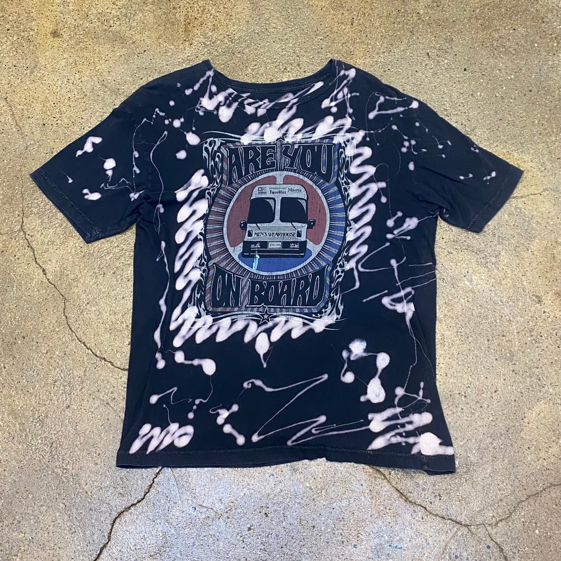 미국 빈티지 브랜드 맨즈웨어하우스 포인트 프린팅 반팔티 락티셔츠 상품이미지1