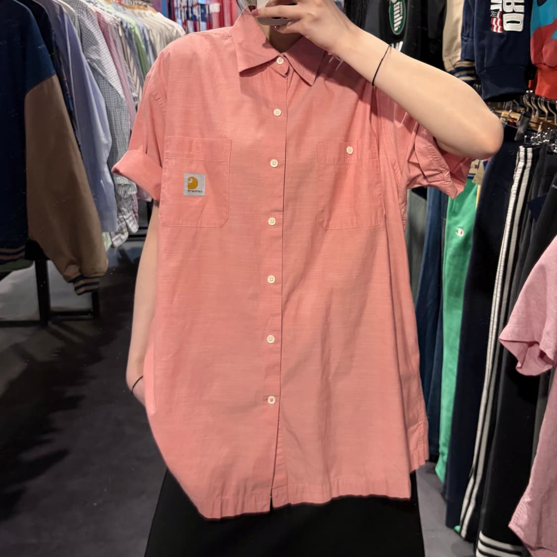 [IM] Carhartt 칼하트 반팔 셔츠 코랄 핑크 상품이미지2