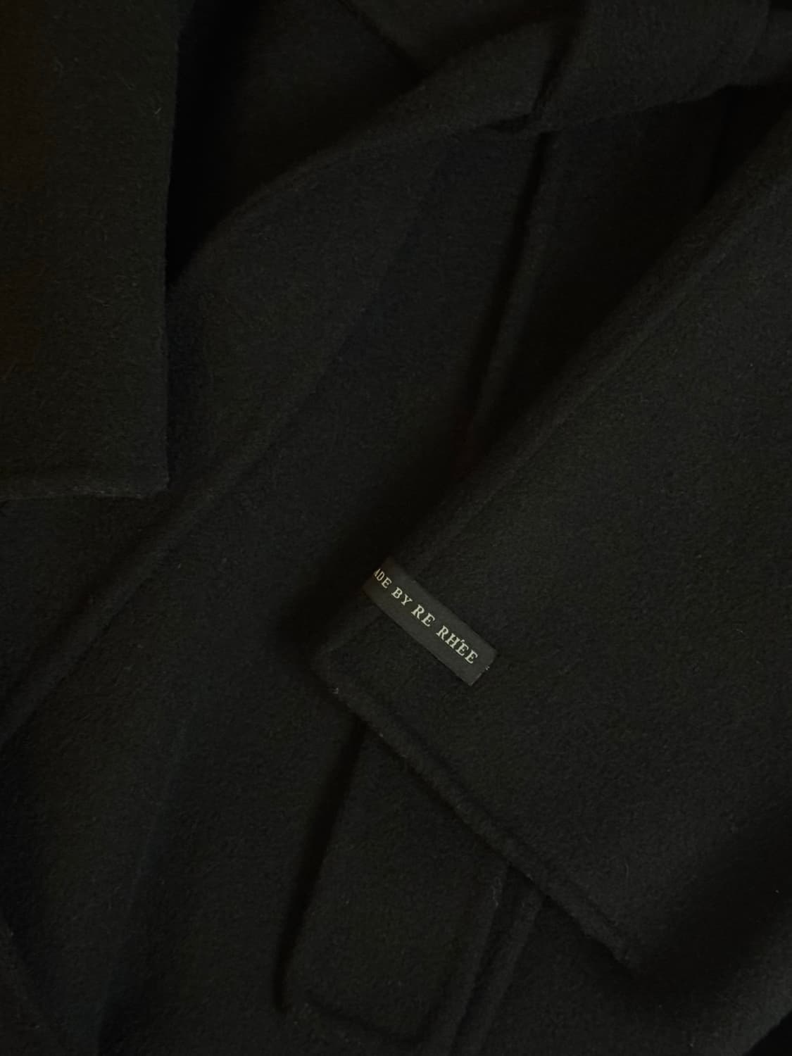 블랙 롱 코트(CASHMERE BLEND HANDMADE COAT) 상품이미지6