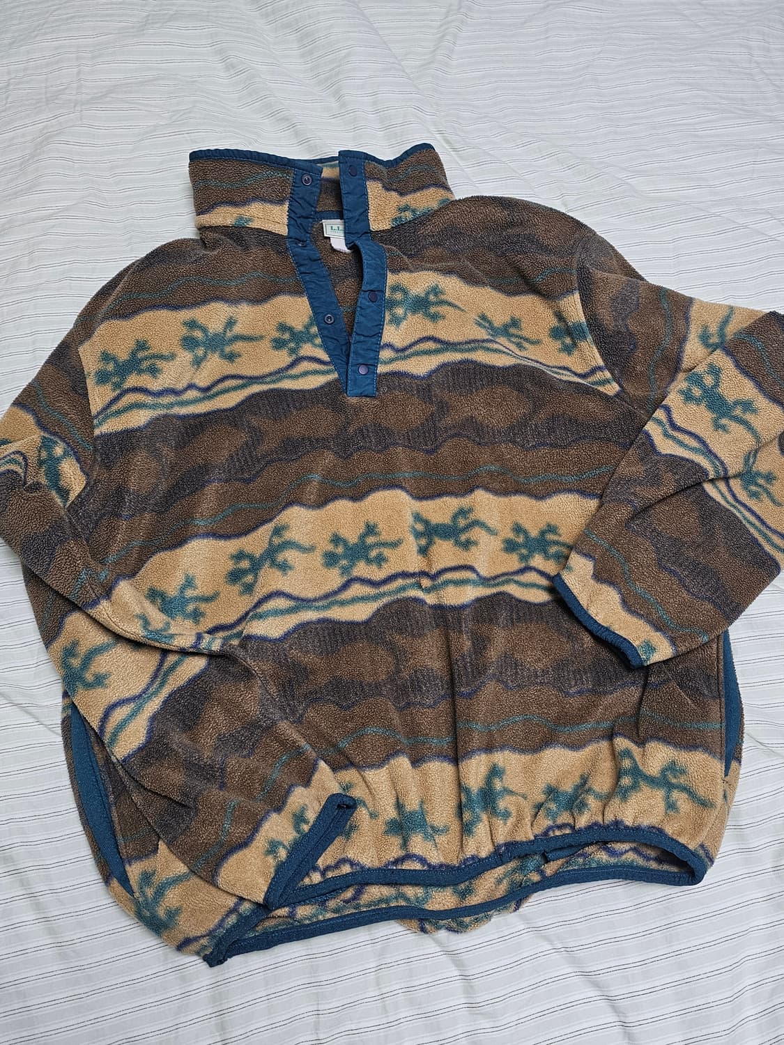 [L] 90s 빈티지 LLbean 게코 스냅 후리스 상품이미지1
