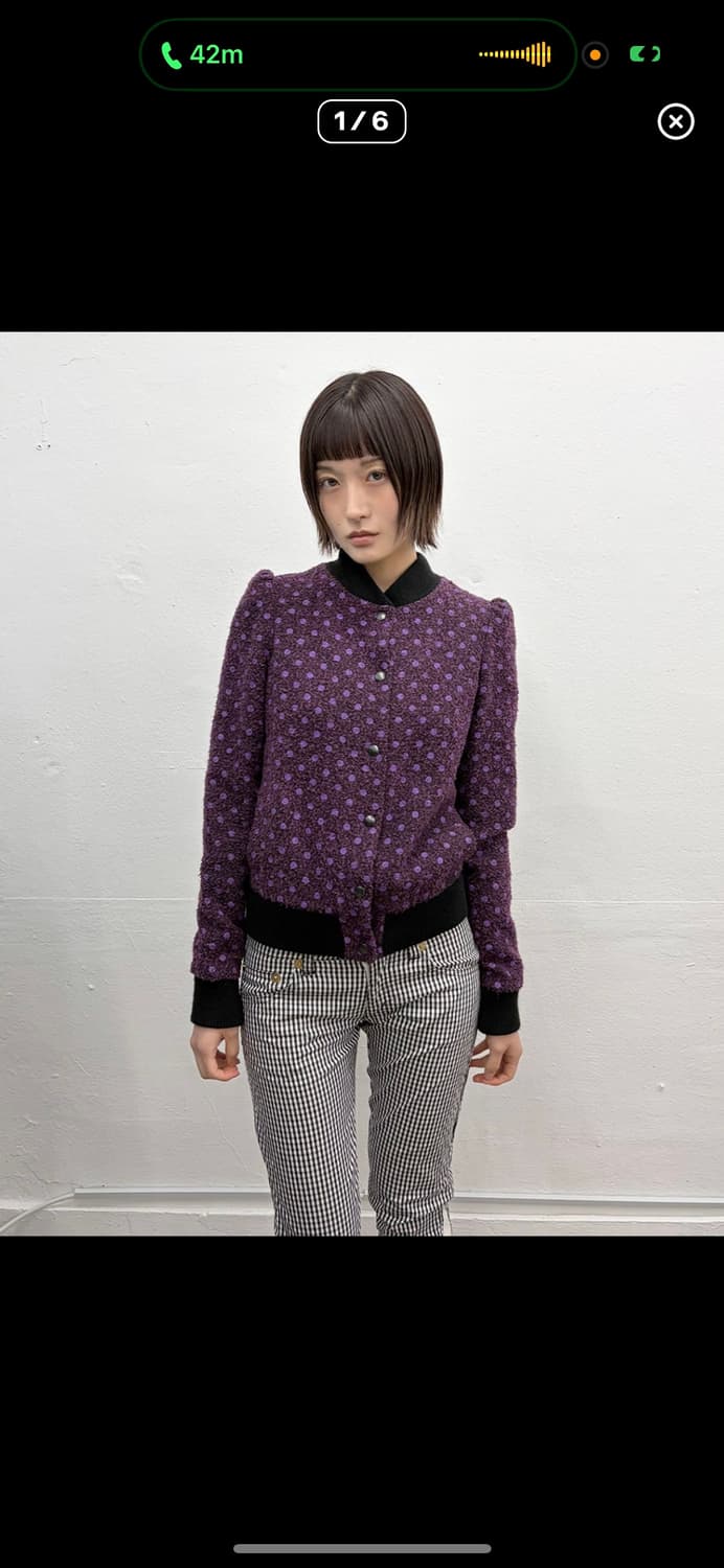 바네사 브루노 도트패턴 퍼프 봄버 (noobstore) 상품이미지1