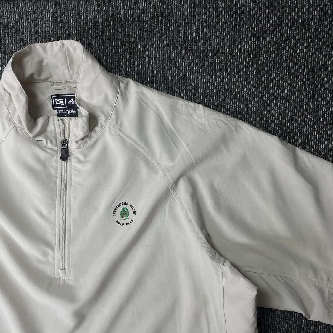 아디다스 크림색 골프 클럽 반팔 자켓 L 상품이미지3
