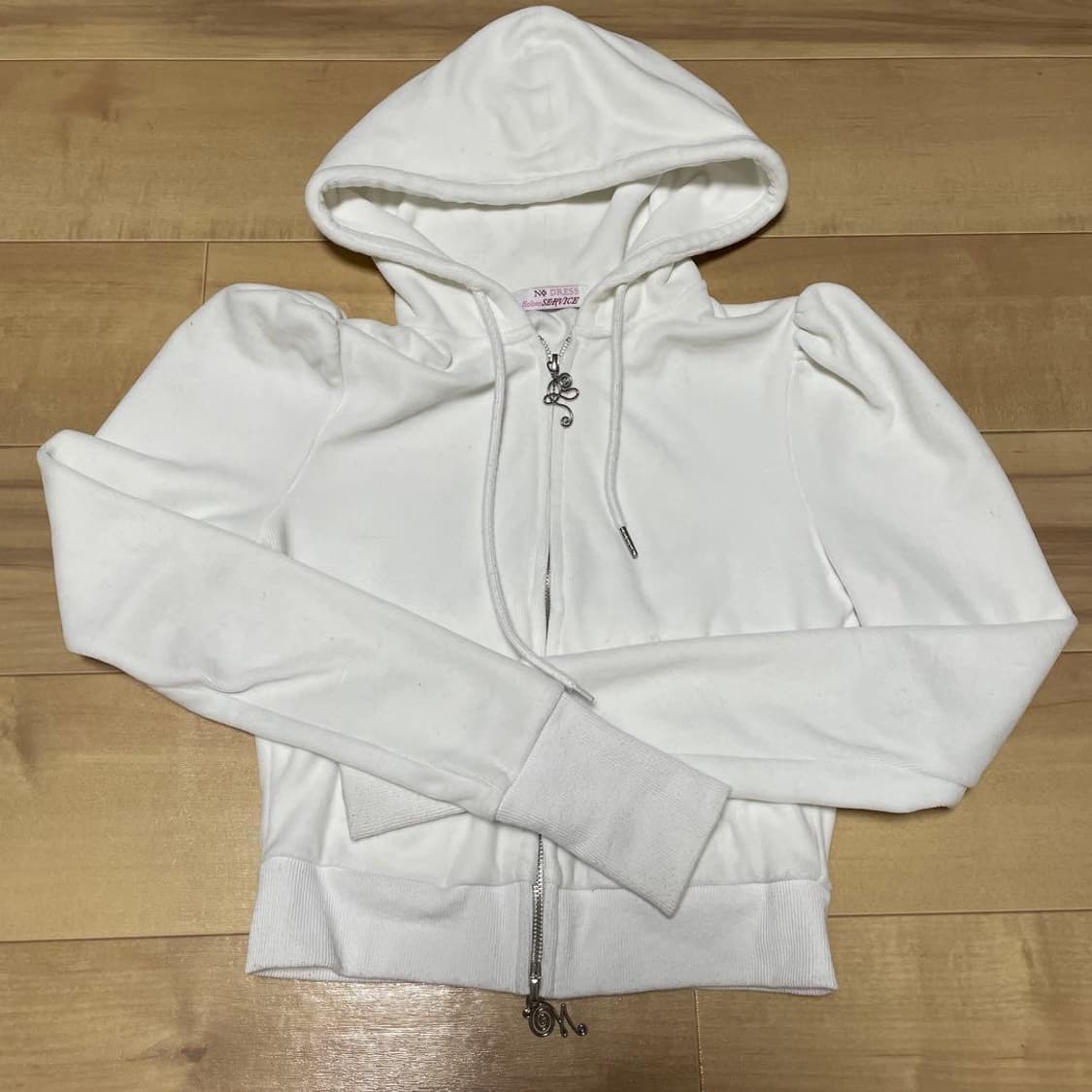 Nodress × Room SERVICE888 화이트 후드집업 Ssize 상품이미지3