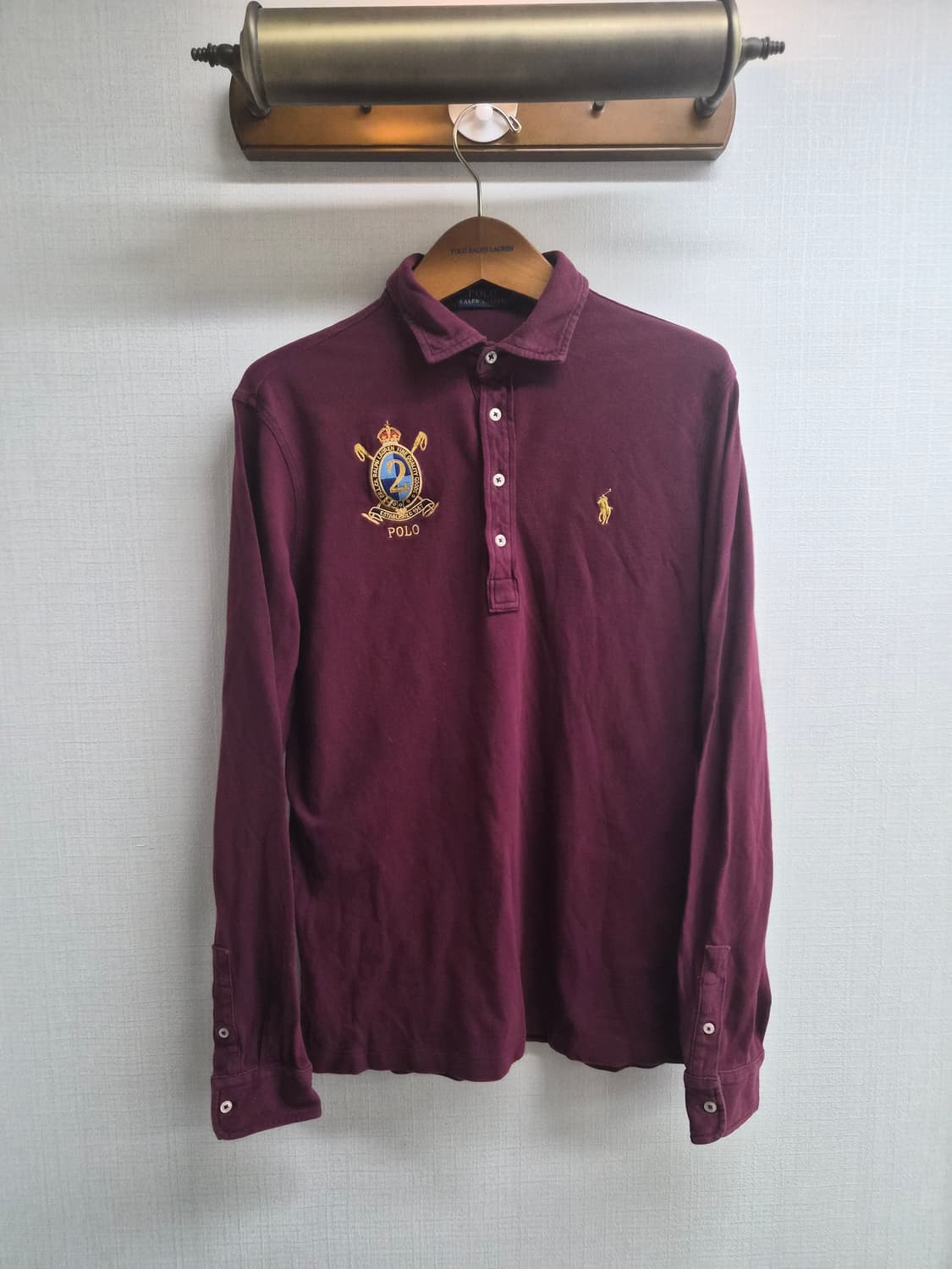 M) 폴로 랄프로렌 와펜 와인색 카라티 팝니다 상품이미지1