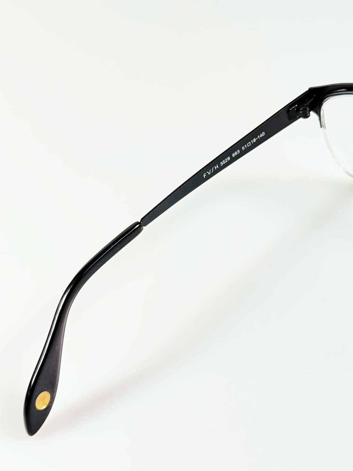 영국제 FYSH 블랙 메탈 스퀘어 반무테 빈티지 안경 상품이미지7
