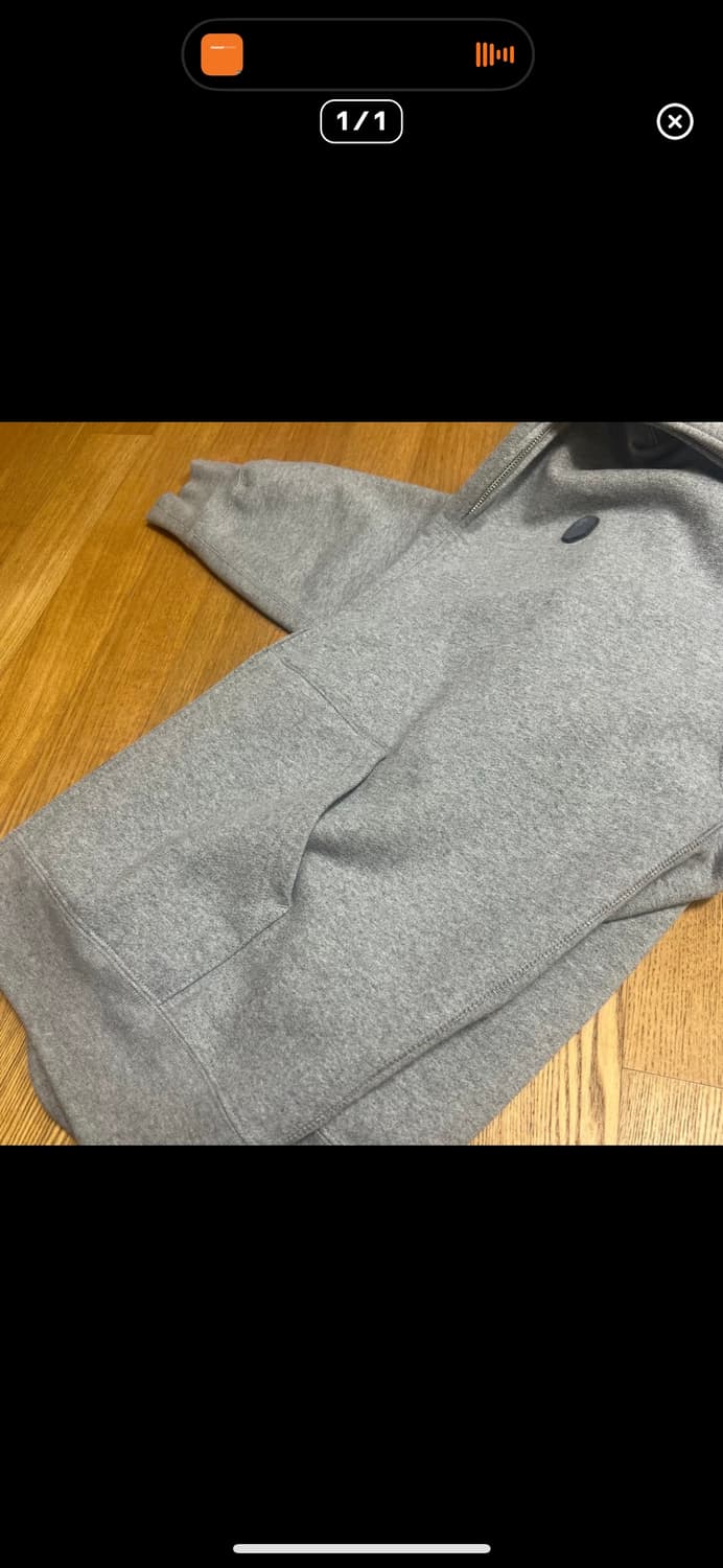 베이프 헤드 원 포인트 후드집업 그레이 XL 상품이미지8