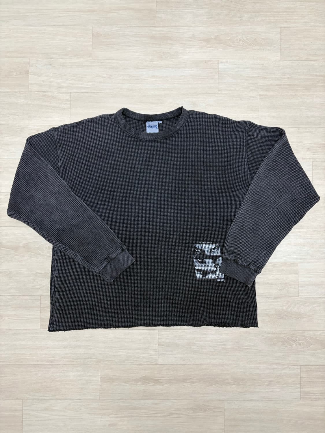 [M] 컬트히어로 배드애스 써멀 와플 롱슬리브 블랙 상품이미지1