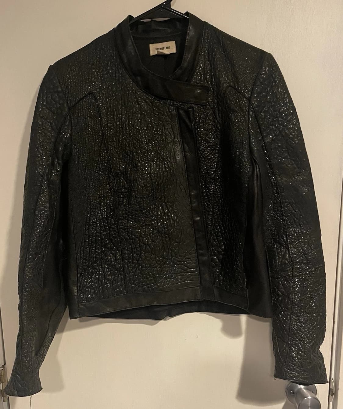 헬무트 랭 텍스처드 레더 모토 자켓 상품이미지1