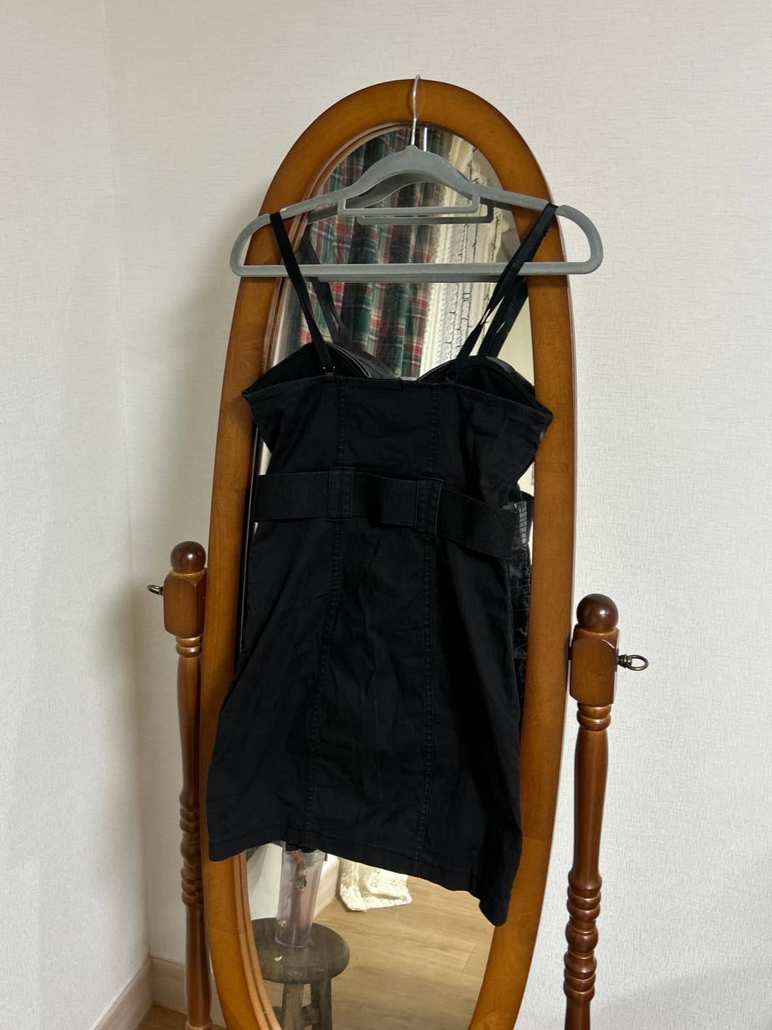 블랙 건메탈 미니 슬립원피스 상품이미지2