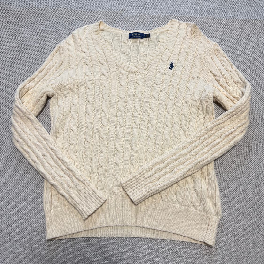 폴로 랄프로렌 브이넥 케이블 니트 상품이미지1