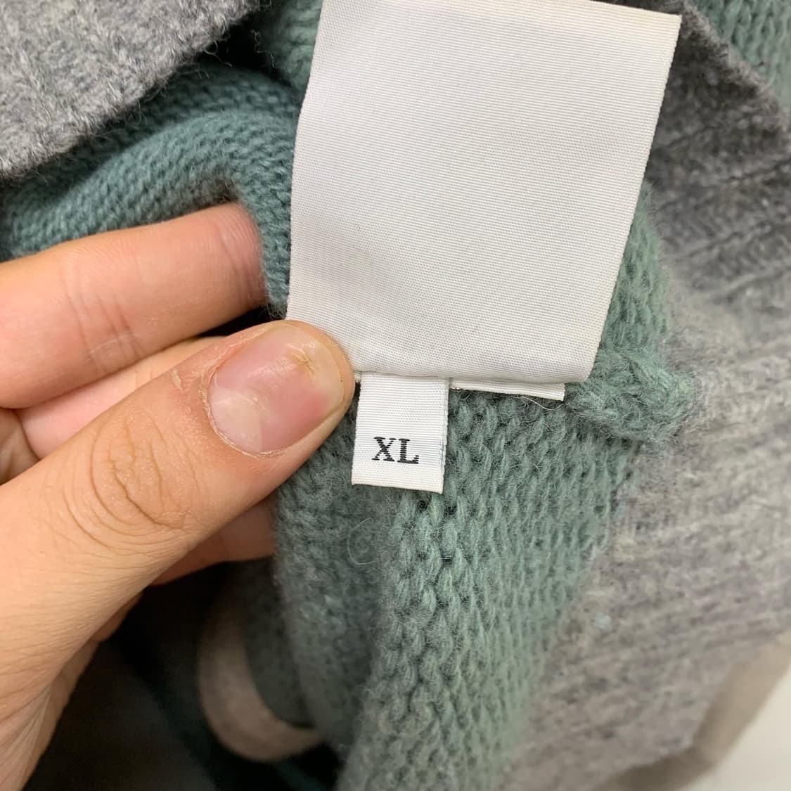 빈티지 워크 아트웤 와펜 폴로 집업 니트 상품이미지8