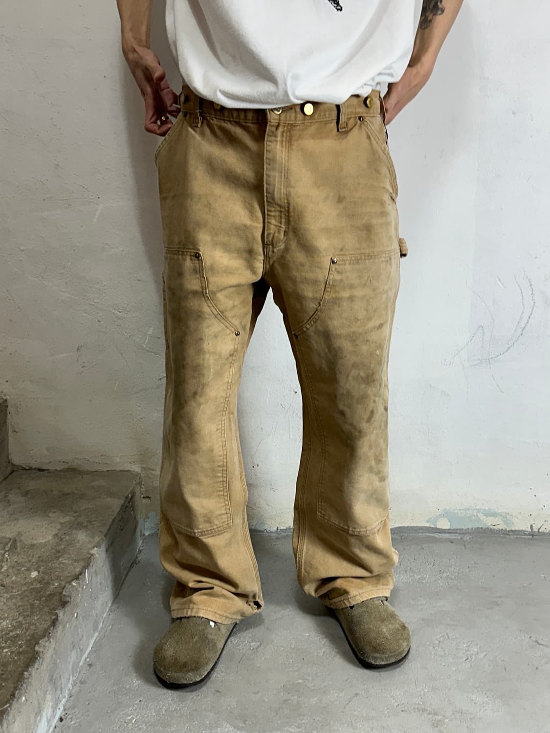 OG 칼하트 더블니 브라운 칼하트 B136 BRN 썩블니 상품이미지10