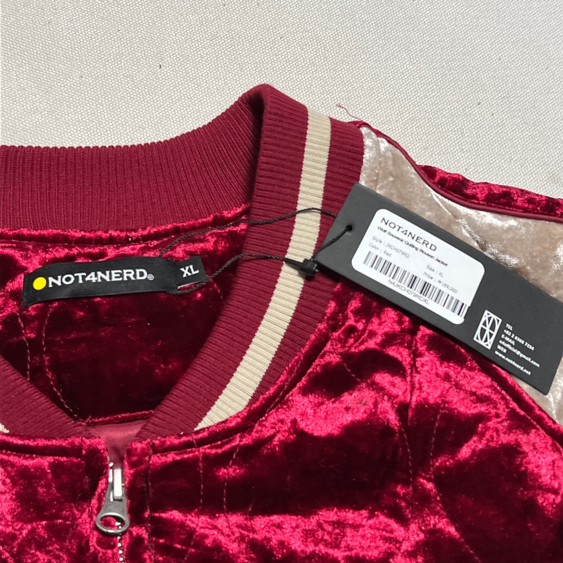 Not4nerd 울프 수베니어 퀼팅 블루종 자켓 상품이미지3