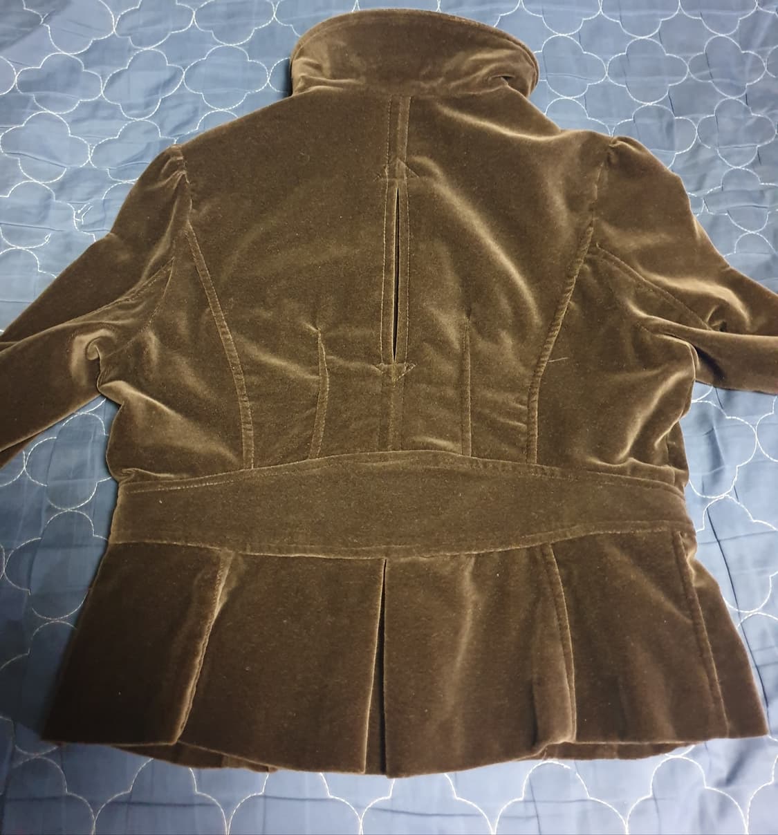 (빈티지) TAMNA 런던 벨벳 크롭 럭셔리 자켓 다크브라운 (M) 상품이미지2