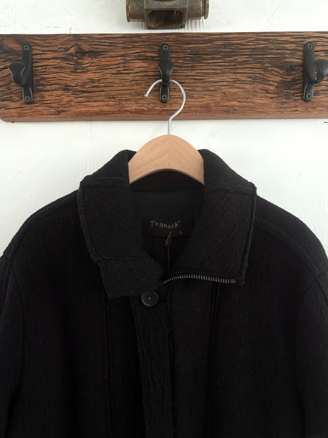 TRANSIT 트랜짓 블랙 컬러 울 코트 상품이미지7