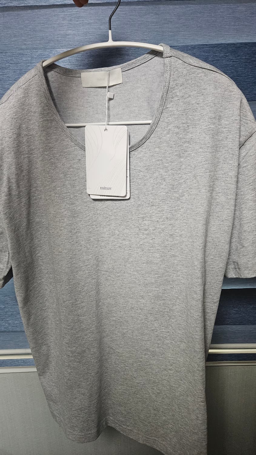 미나브 쿨코튼 유넥 u넥 반팔 새상품 상품이미지3