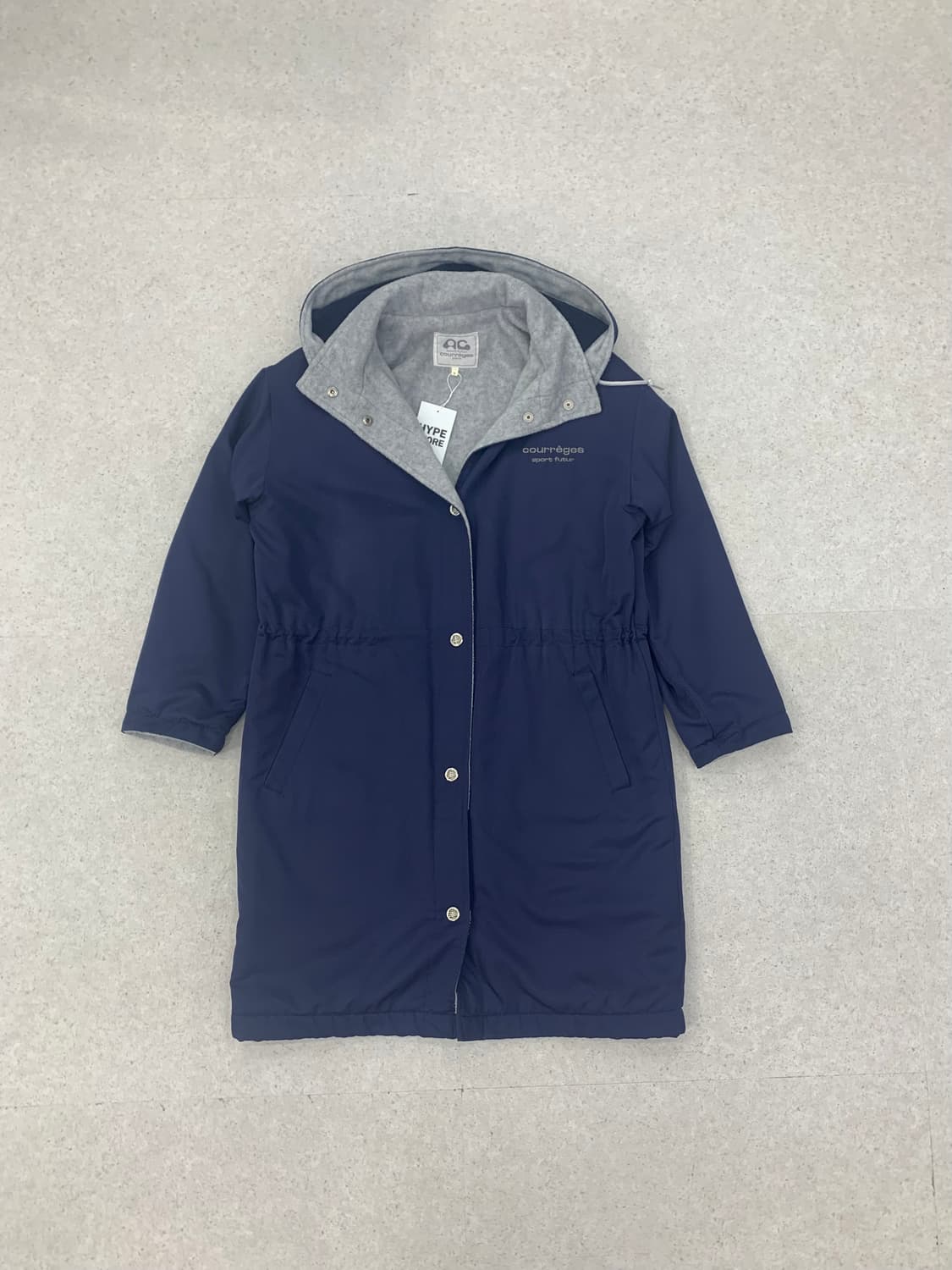 Courreges 꾸레쥬 스포츠퓨처 후드 롱코트 상품이미지1