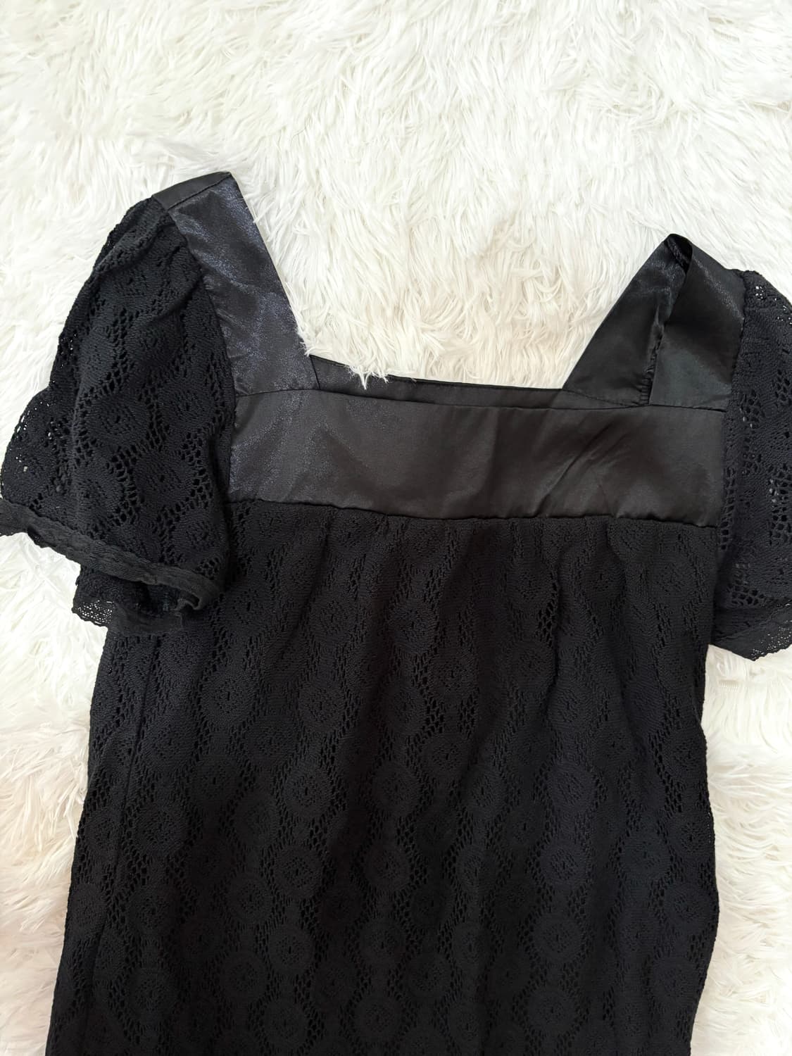 공겜여주 대장템 블랙 레이스 미니 원피스 상품이미지5