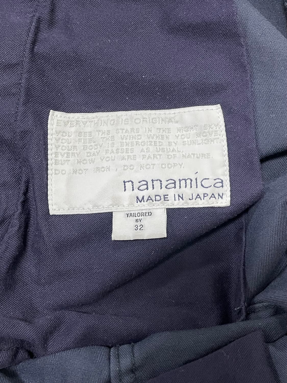 나나미카 와이드 치노 팬츠 네이비 32 사이즈 상품이미지3