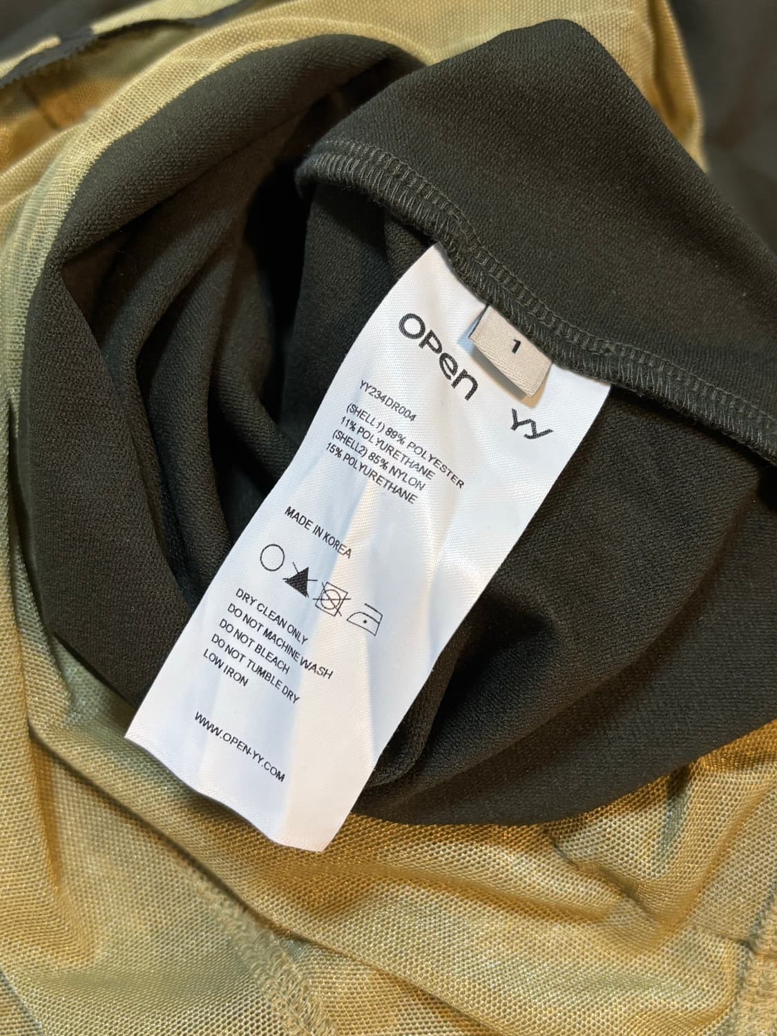 OPEN YY LACE TRIM ADJUSTABLE DRESS (카키) 상품이미지7