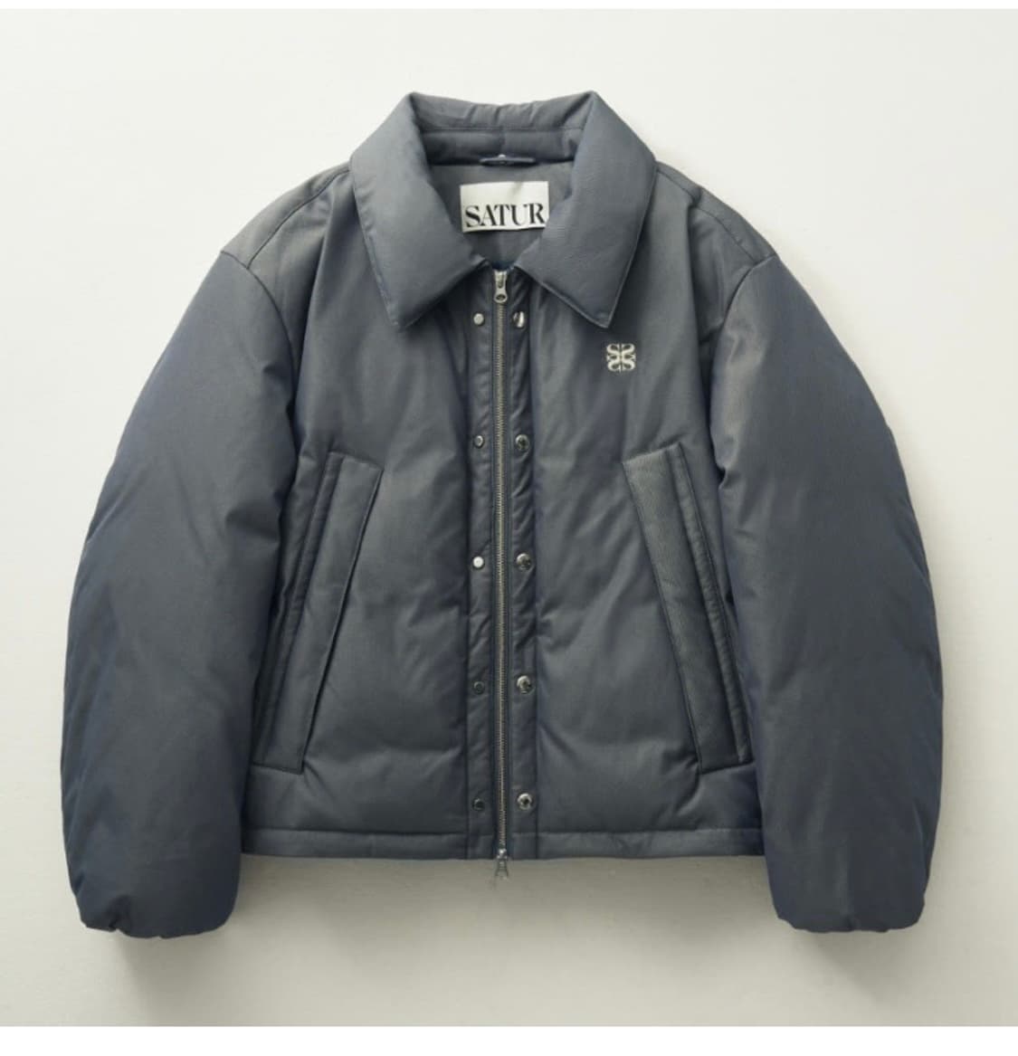 SATUR 레체 투톤 덕다운 패딩 글리터 그린브라운 L 상품이미지1