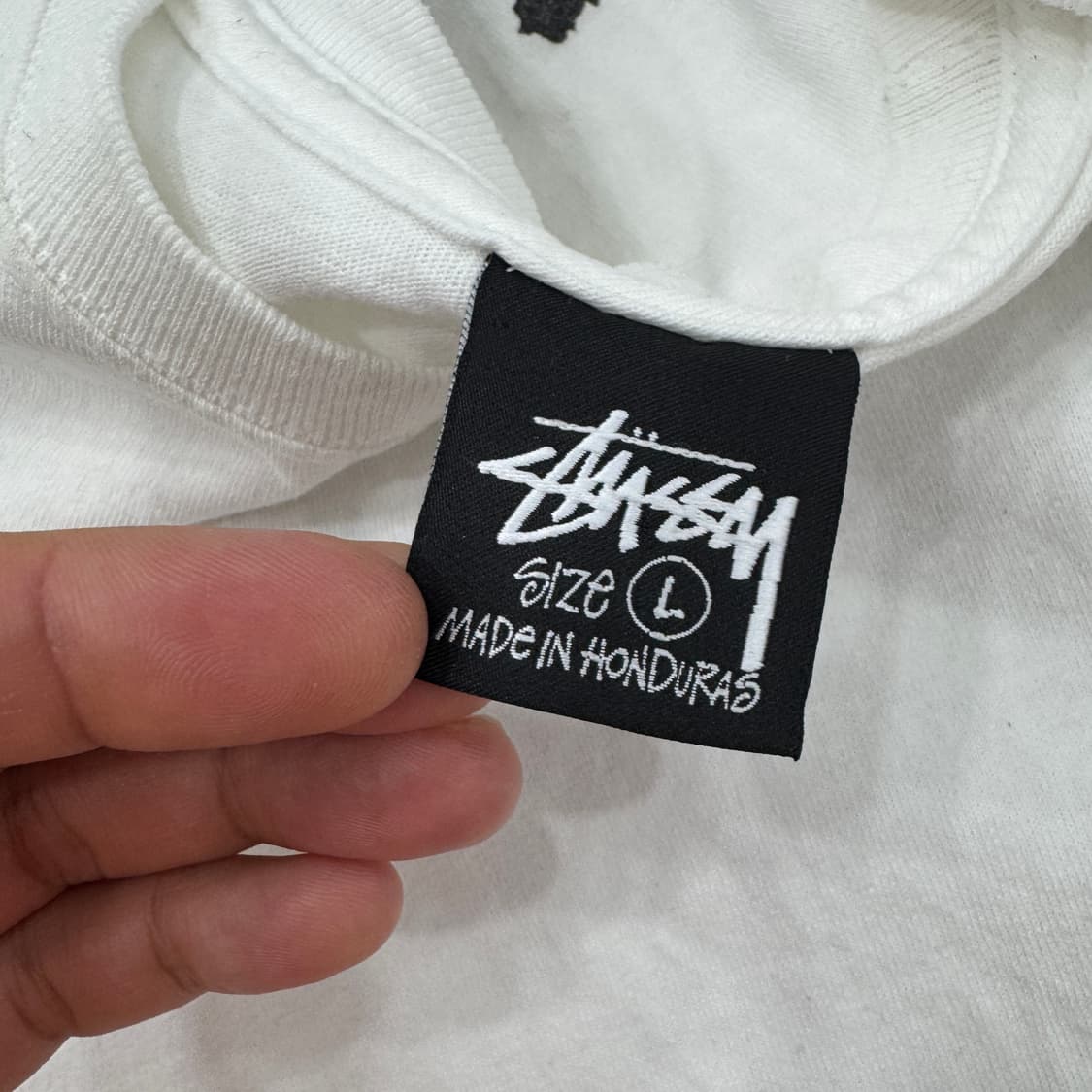L Stussy 스투시 호놀룰루 빅로고 화이트 반팔 티셔츠  상품이미지6