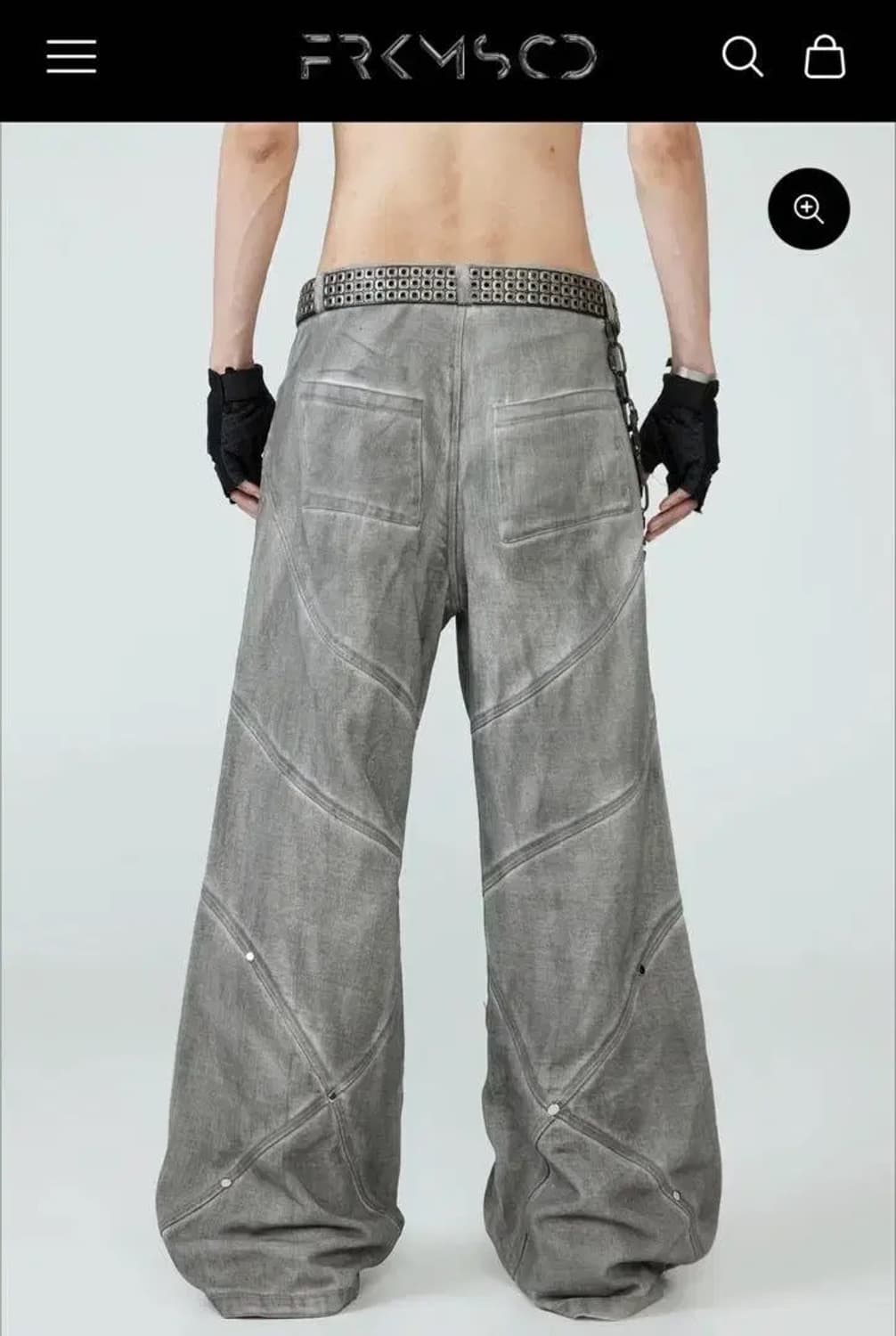 FRKM SCD 디스트로이드 워싱 플레어 팬츠 L  상품이미지6